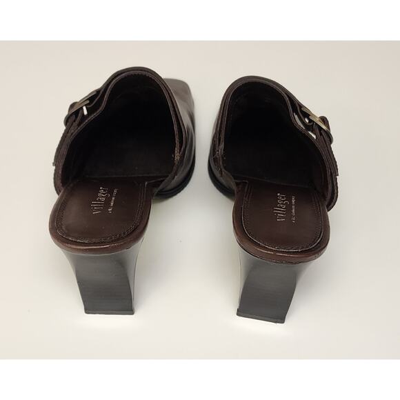 Liz Claiborne Larkin Brown Leather Upper Mule Sandals Size 9.5M - Picture 8 of 11